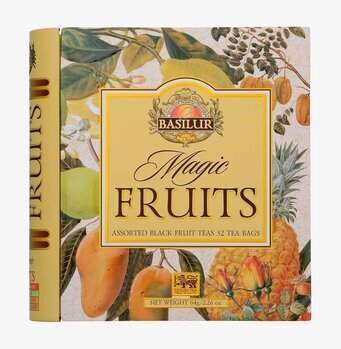 Basilur Magic Fruits Tea Plåtburkar Metallburkar