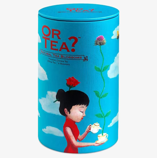 Natural Tea Blossoms Löste 50g från Or Tea i blå cylinder
