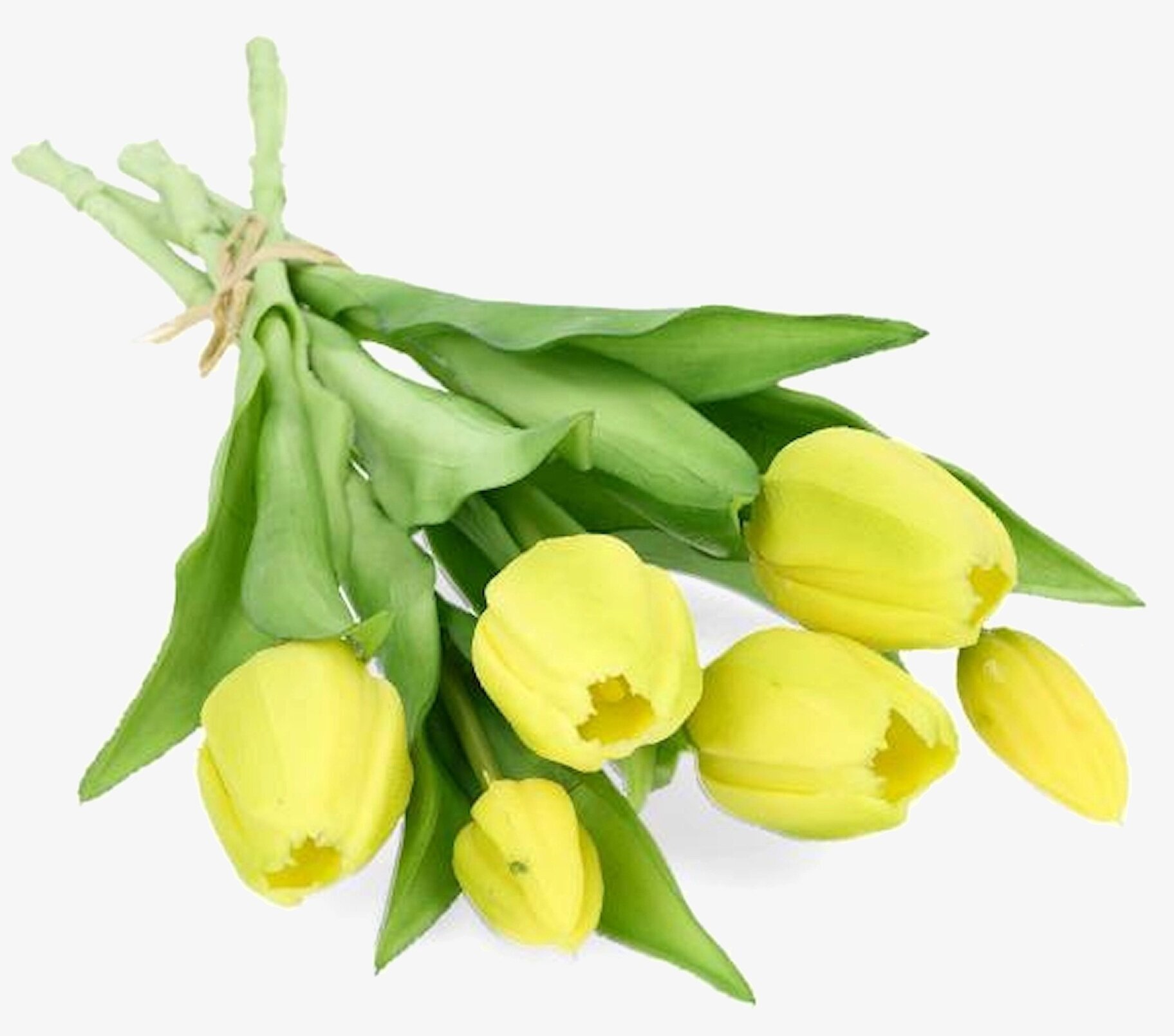 Tulpanbukett Gul A Lot Decoration Konstväxter Konstblommor Plastväxter Plastblommor