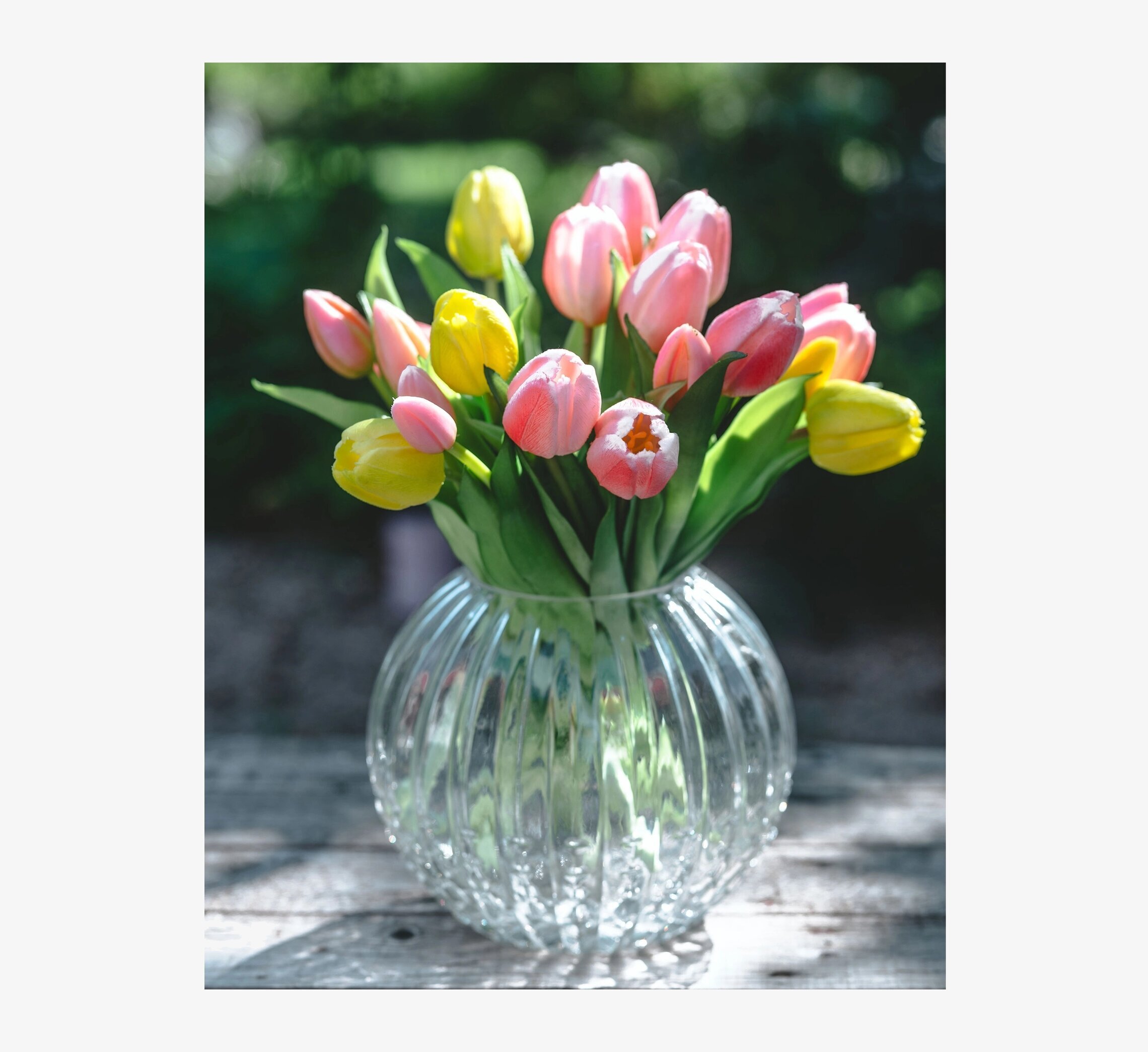 Tulpanbukett Gul Rosa A Lot Decoration Konstväxter Konstblommor Plastväxter Plastblommor