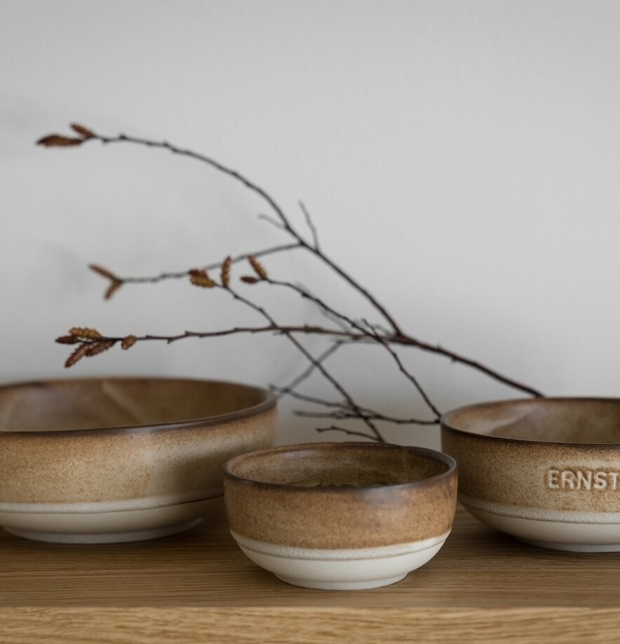 Skål Ernst Brun/Natur Ø14cm Ø11cm Skålar att äta ur tilltugg Såskannor/Vispskål servering Matlådor Förvaring av lunch/mat