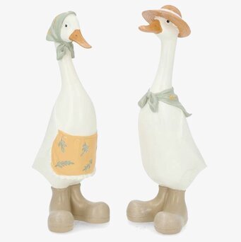 Foto: Dekorationsankor herr & fru med hatt och stövlar