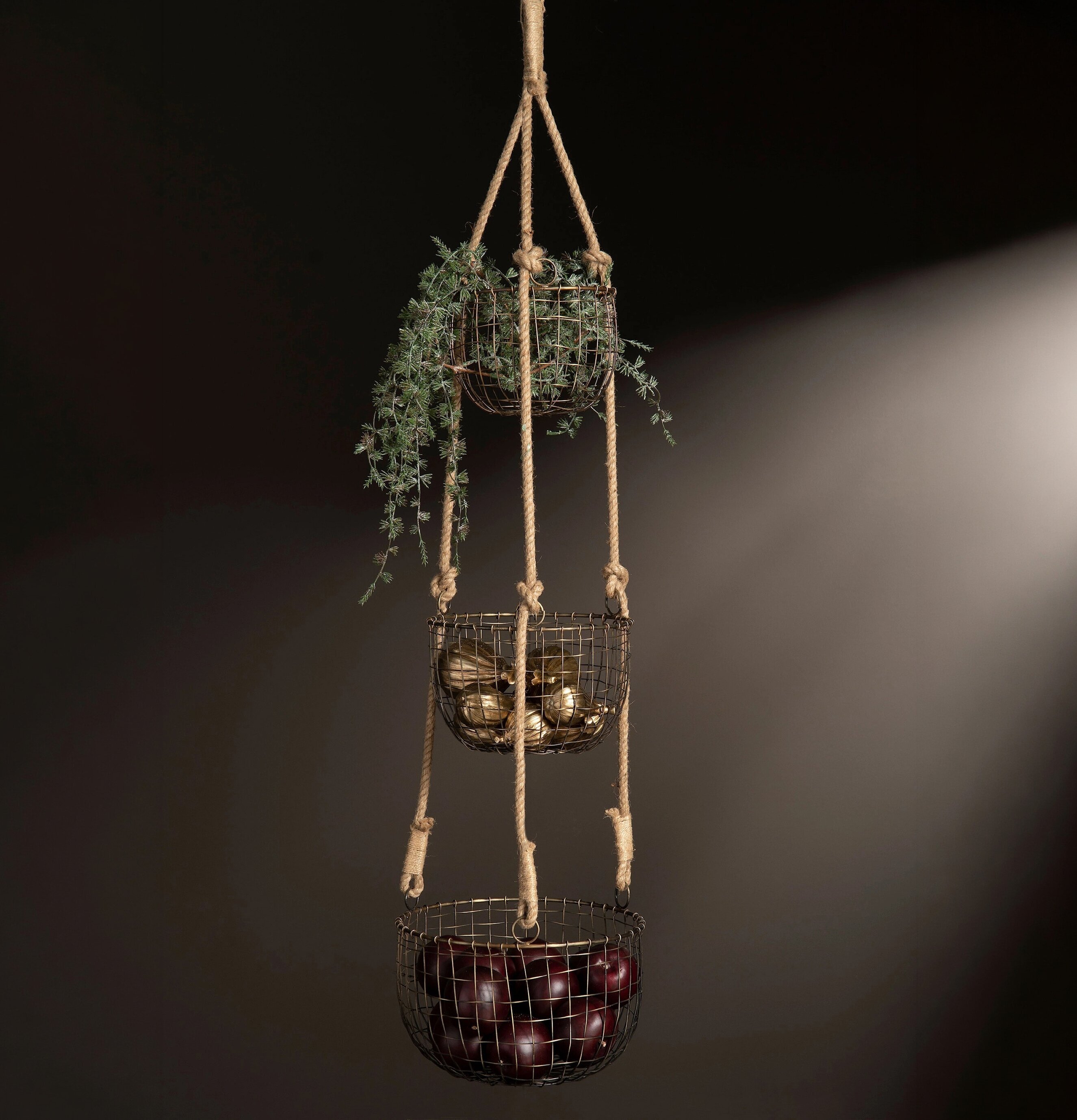 Hängande Korgar Antik Mässing A Lot Decoration Förvaringslådor och korgar Boxar Förvaringsboxar Porslinsboxar Trälådor Smyckesboxar i