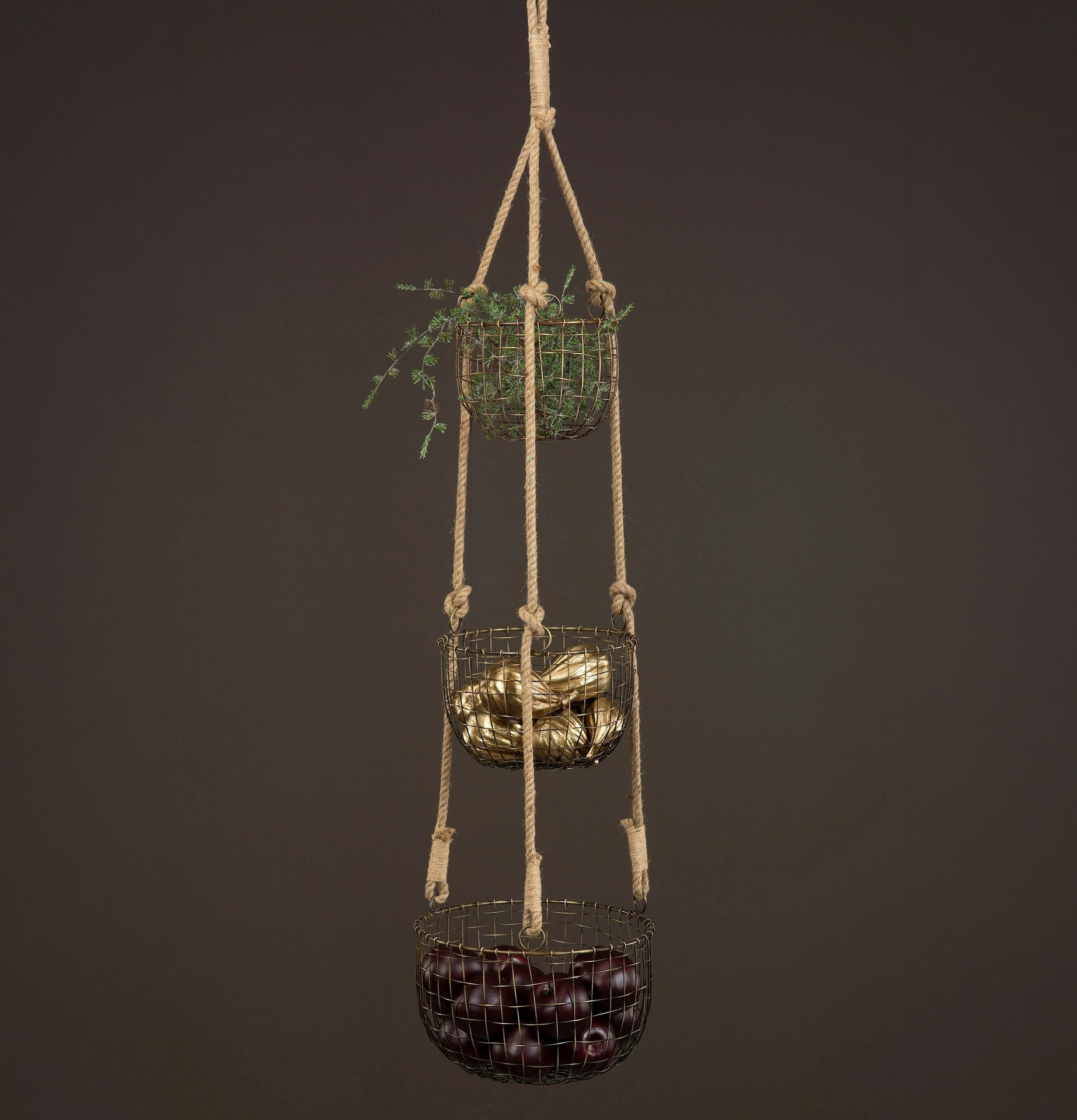 Hängande Korgar Antik Mässing A Lot Decoration Förvaringslådor och korgar Boxar Förvaringsboxar Porslinsboxar Trälådor Smyckesboxar i