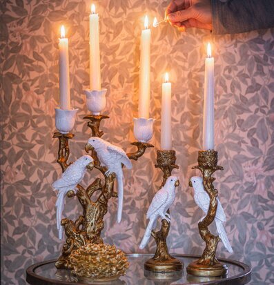 Ljusstake Fåglar på Gren Fågel A Lot Decoration Ljusstakar Adventsstakar Ljushållare Ljushyllor