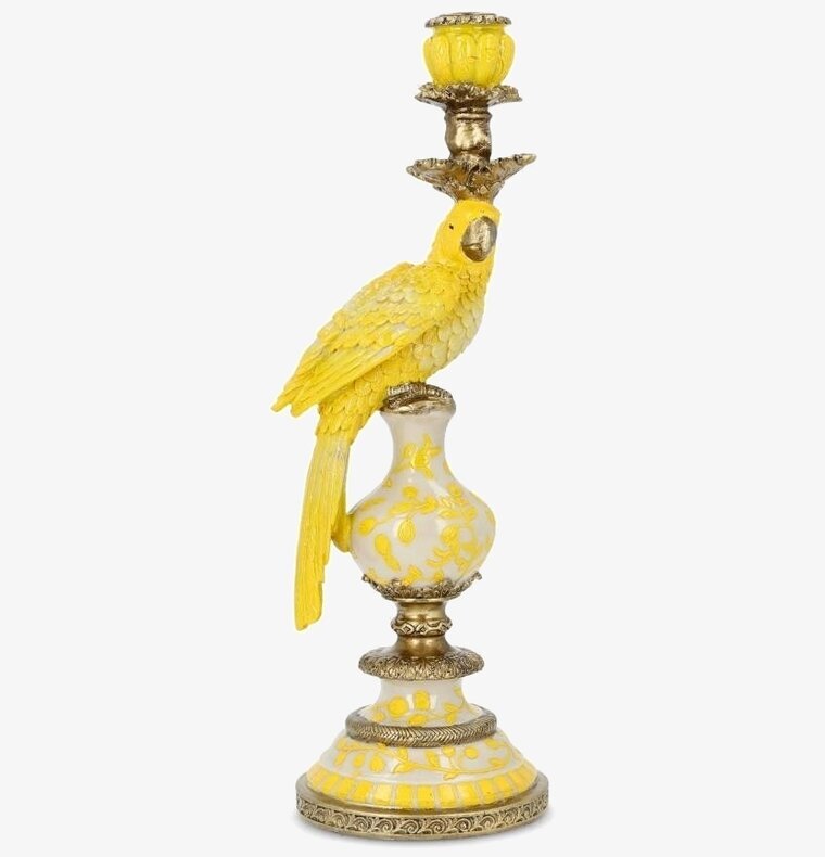 Ljusstake Papegoja Gul A Lot Decoration Ljusstakar Adventsstakar Ljushållare Ljushyllor