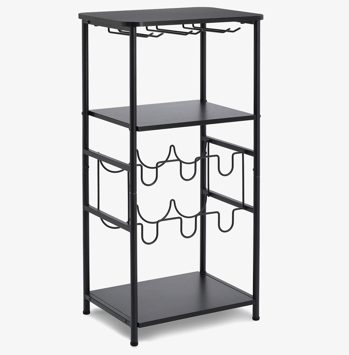 Vinställ med vinglashållare Zeller Stora vinställ