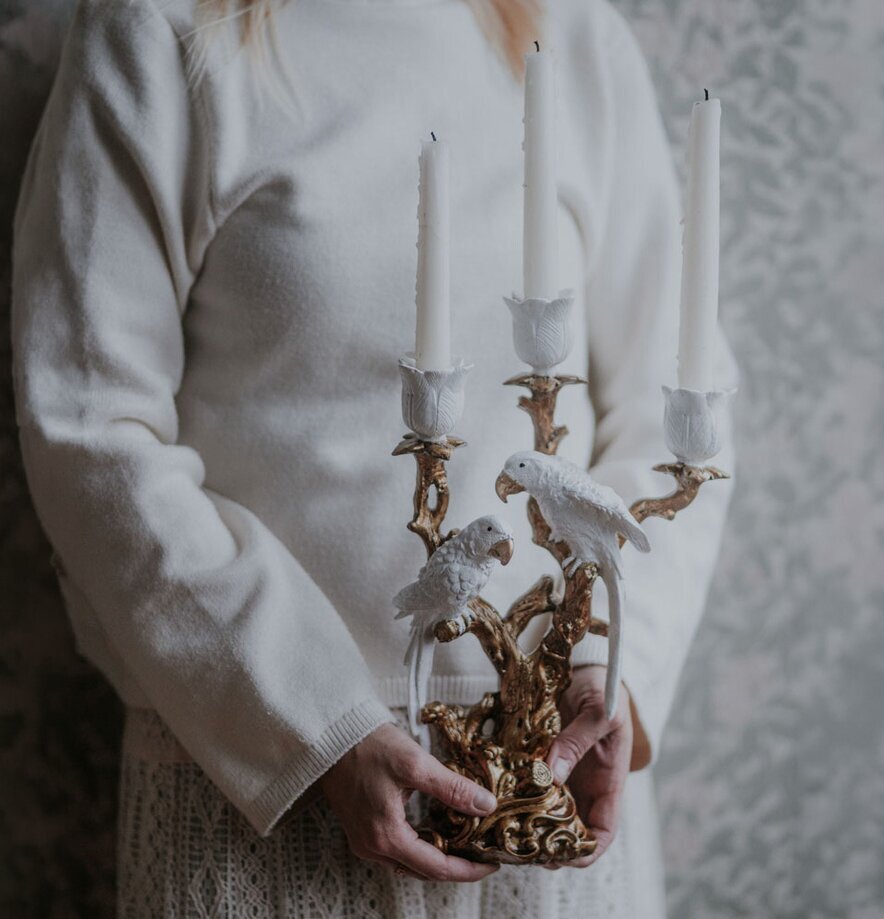 Ljusstake Fåglar på Gren A Lot Decoration Ljusstakar Adventsstakar Ljushållare Ljushyllor