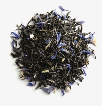 Bild av löste med blåklintblommor och svarta teblad