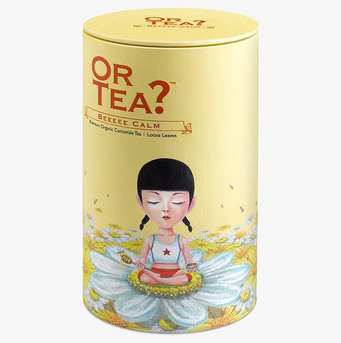 Bild av lugnande teförpackning med meditativ design