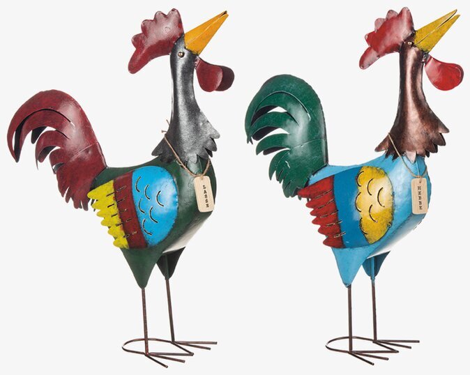 Tupp Hebbe & Lasse Hamrad Plåt 60cm Different Design Fåglar för prydnad/dekoration Prydnadsfåglar Dekorationsfåglar Övrig inredning