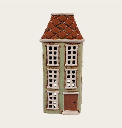 Ljuslykta Hus Grön Det Gamle Apotek Lyktor Endless Light Ljuslyktor