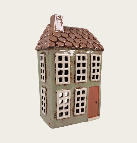 Ljuslykta Hus Grön Det Gamle Apotek Lyktor Endless Light Ljuslyktor