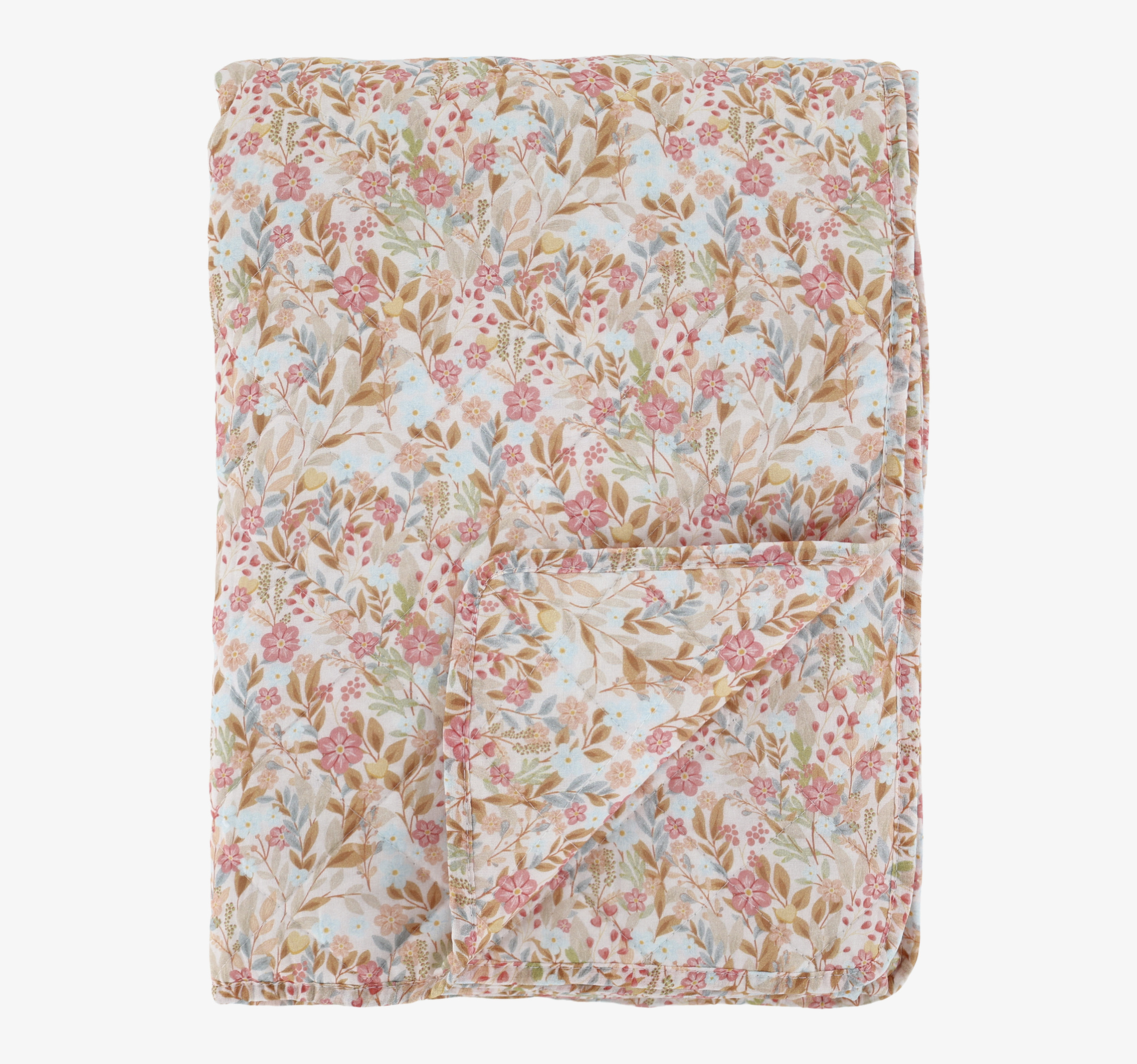 Boutique Pläd Blommor Rosa/Blå Chic Antique Täcken, filtar, plädar och överkast Filtar Plädar Överkast