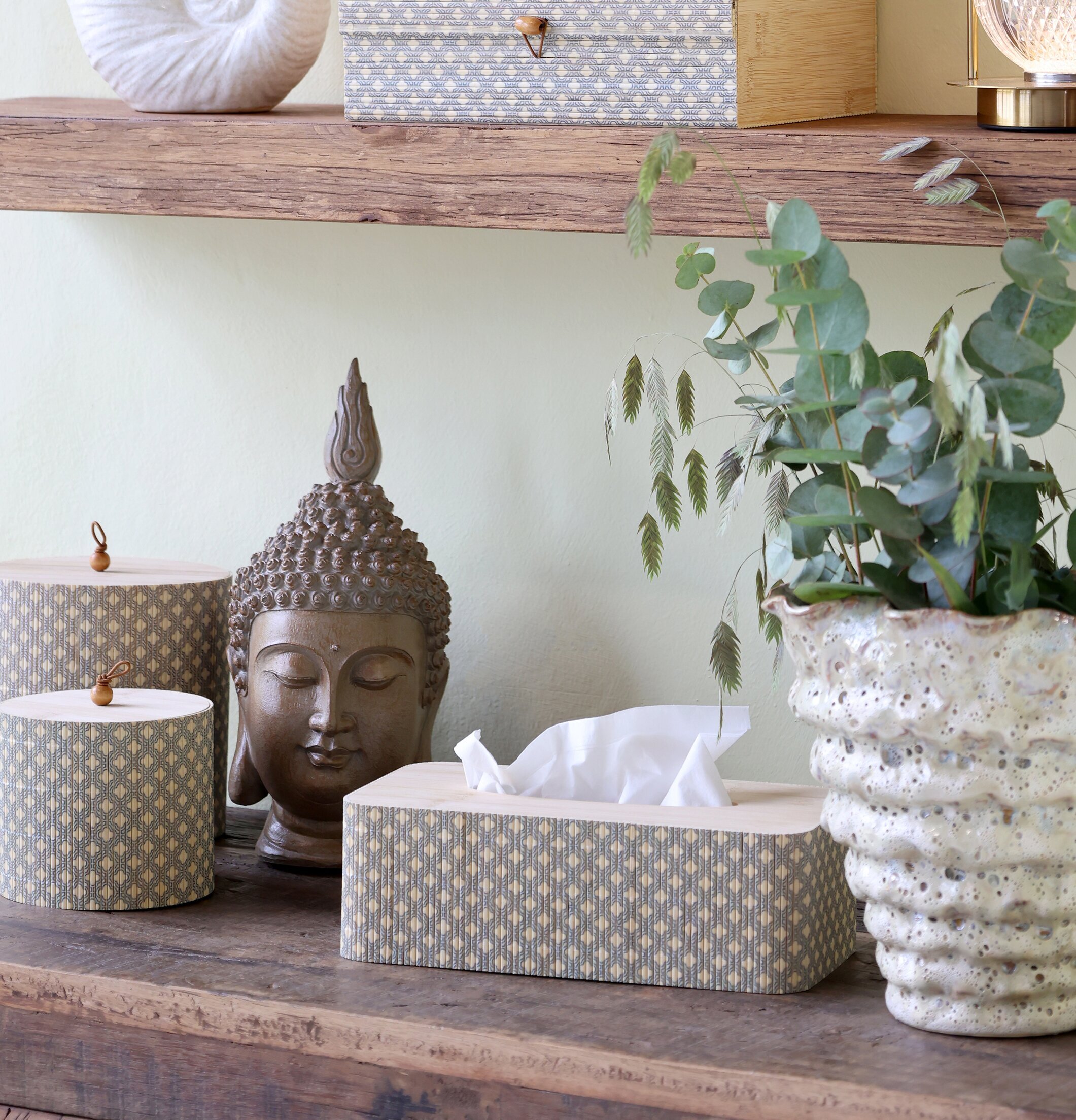 Amilly Förvaringsask Set/3 Opal Chic Antique Förvaringslådor och korgar Boxar Förvaringsboxar Porslinsboxar Trälådor Smyckesboxar i porslin