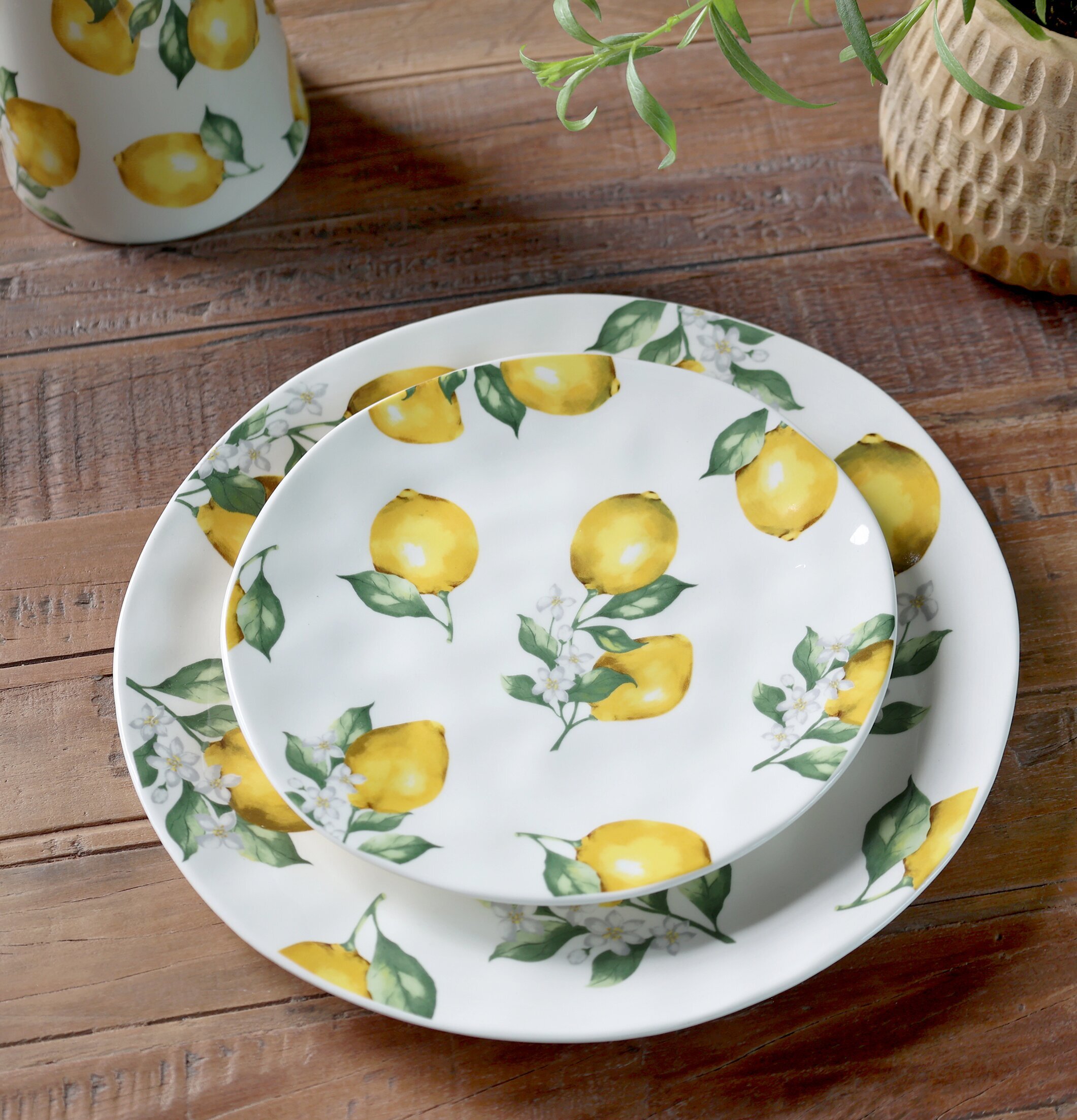 Assiett Maison Lemon Chic Antique Tallrikar Djupa tallrikar (ej skål) Desserttallrikar Assietter Barntallrikar Picknicktallrikar