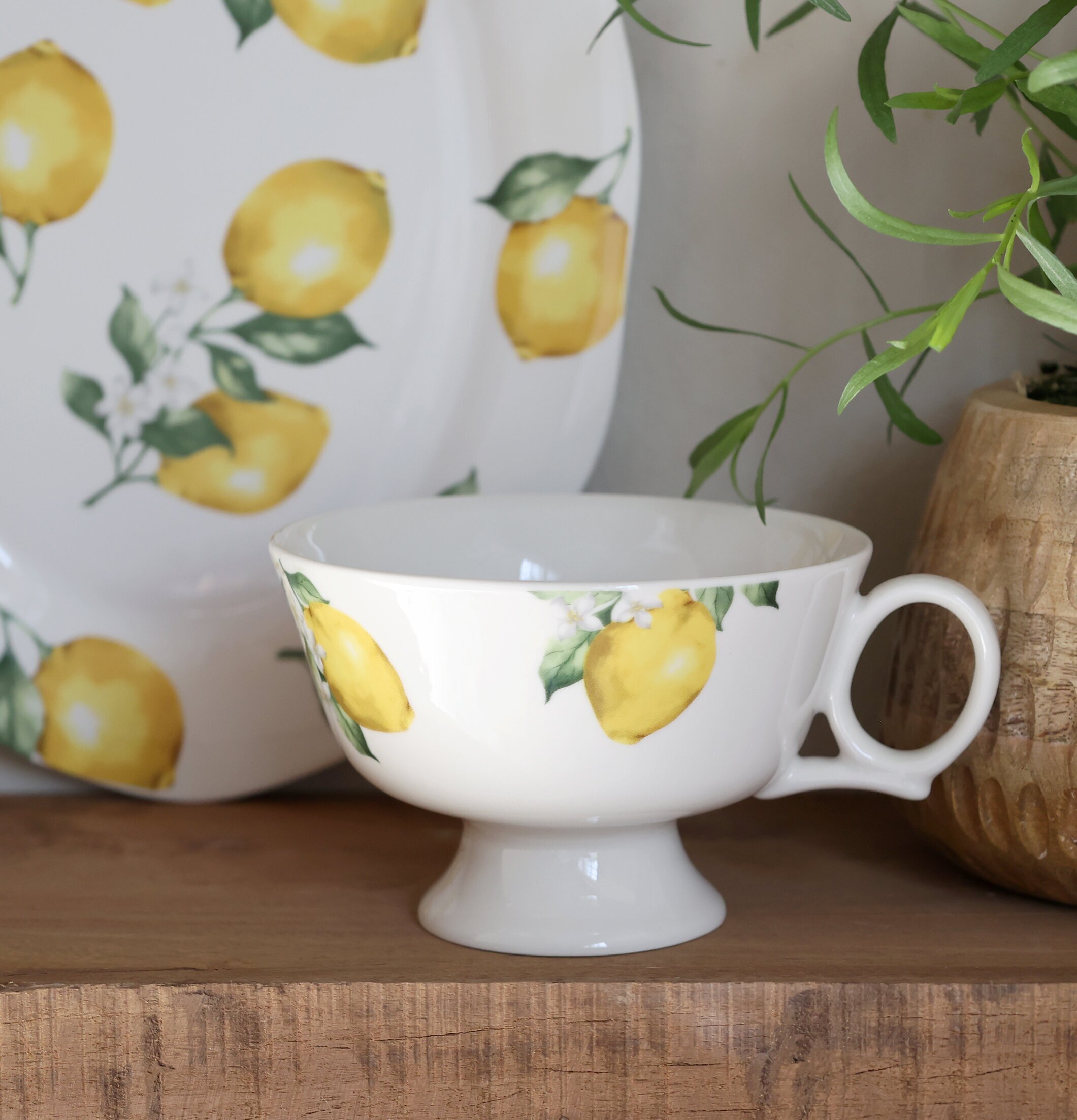 Kopp Maison Lemon Chic Antique Muggar/koppar i porslin, keramik, papper eller biologiskt material organiskt ekologiskt Termomuggar