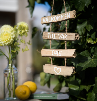 Mobil Drivved - Välkommen till vår oas Different Design Övrig prydnad/dekoration för inredning innemiljö utemiljö