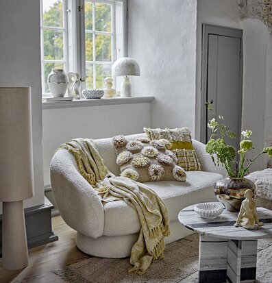 Prydnadskudde Somma Beige Bloomingville Kuddar Innerkuddar Kuddfodral