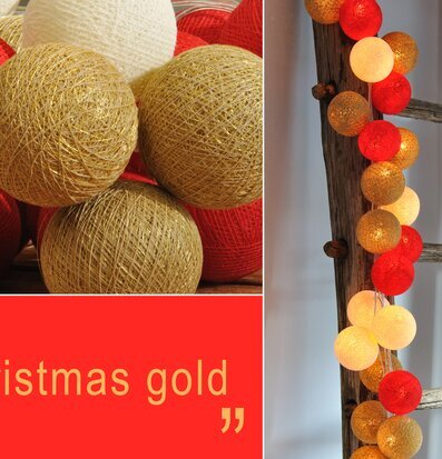 Bild av charmig ljusslinga för juldekorationer hemma