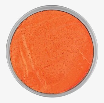 Bild av gnistrande orange ansiktsfärg i plastburk