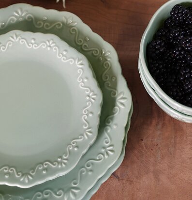 Provence Tallrik Verte Ø27cm Assiett Ø19cm Chic Antique Tallrikar Djupa tallrikar (ej skål) Desserttallrikar Assietter Barntallrikar