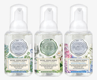 Bild: 3-pack genomskinliga pumpflaskor med skumtvål