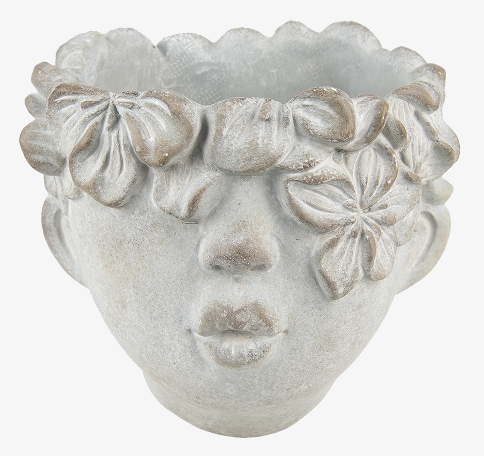 Kruka Flora Blommor Clayre & Eef Krukor Örtkrukor Glaskrukor