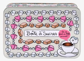 Bild av färgglad plåtburk med charmig design för köket