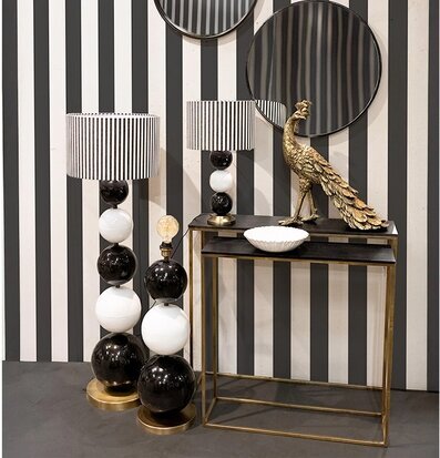 Lampfot Multi Stone Svart/Vit A Lot Decoration Lampor Taklampor Golvlampor Bordslampor LED-lampor Ledlampor Fönsterlampor Ljusslingor för