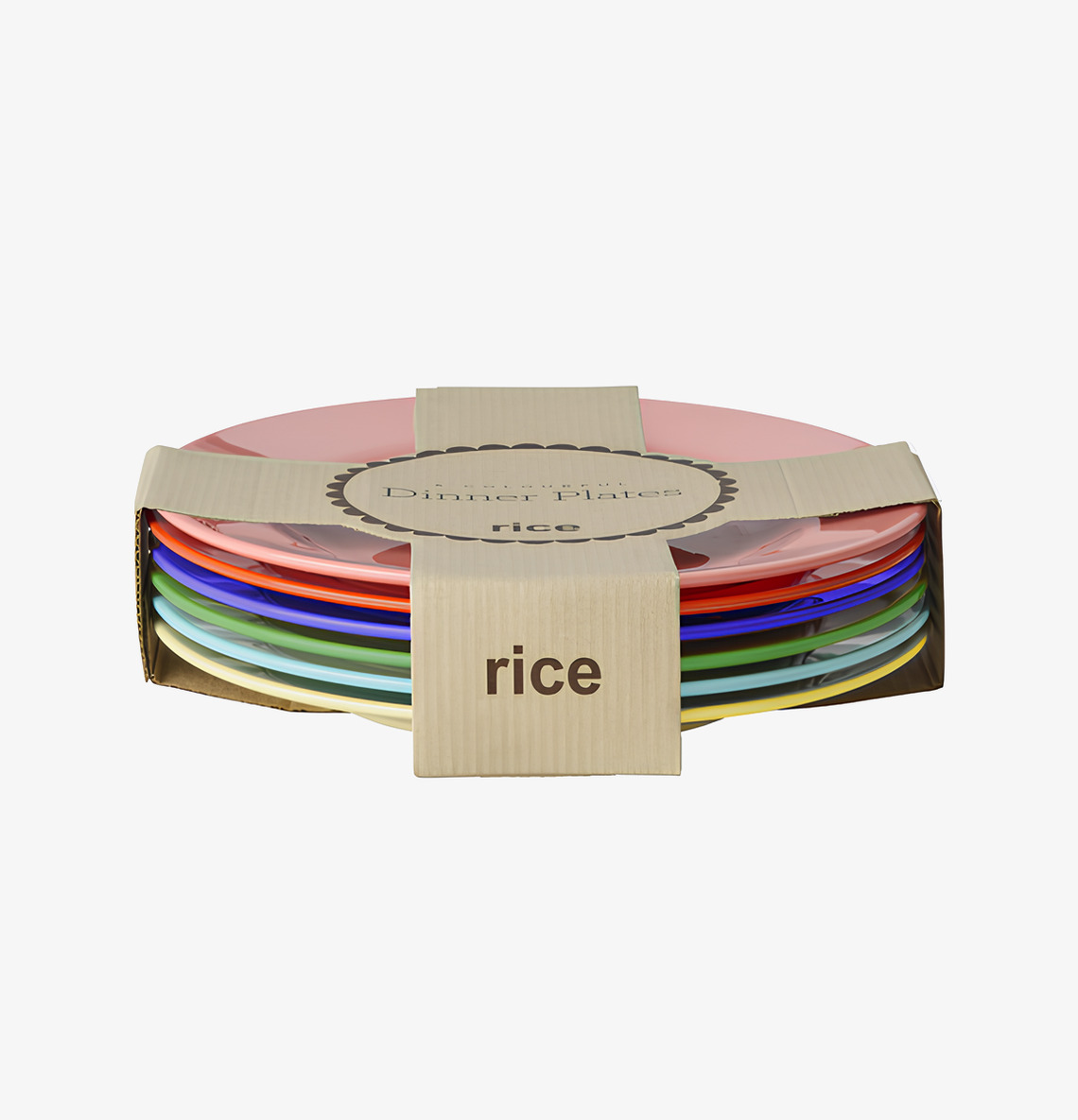 Tallrikar 6-Pack Melamin Rice Djupa tallrikar (ej skål) Desserttallrikar Assietter Barntallrikar Picknicktallrikar