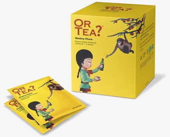 Bild av färgglad teförpackning med asiatisk inspiration