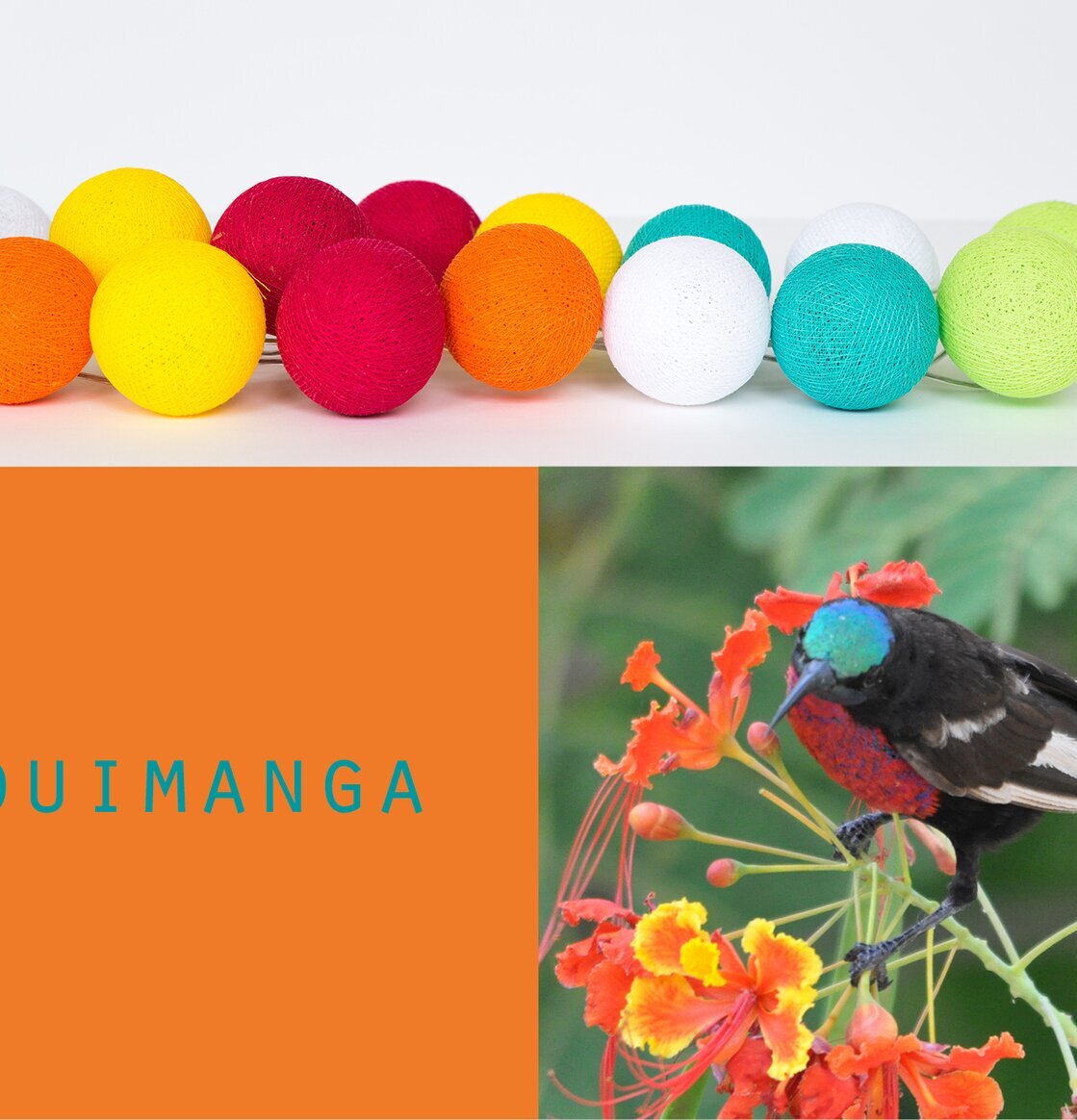 Ljusslinga Souimanga 35 från Happy Lights med färgglada bollar