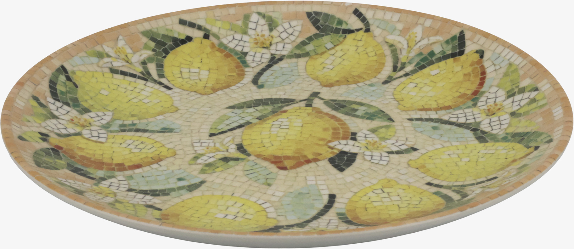 Tallrik Mosaik Citron Ø26,5cm Chic Antique Tallrikar Djupa tallrikar (ej skål) Desserttallrikar Assietter Barntallrikar Picknicktallrikar