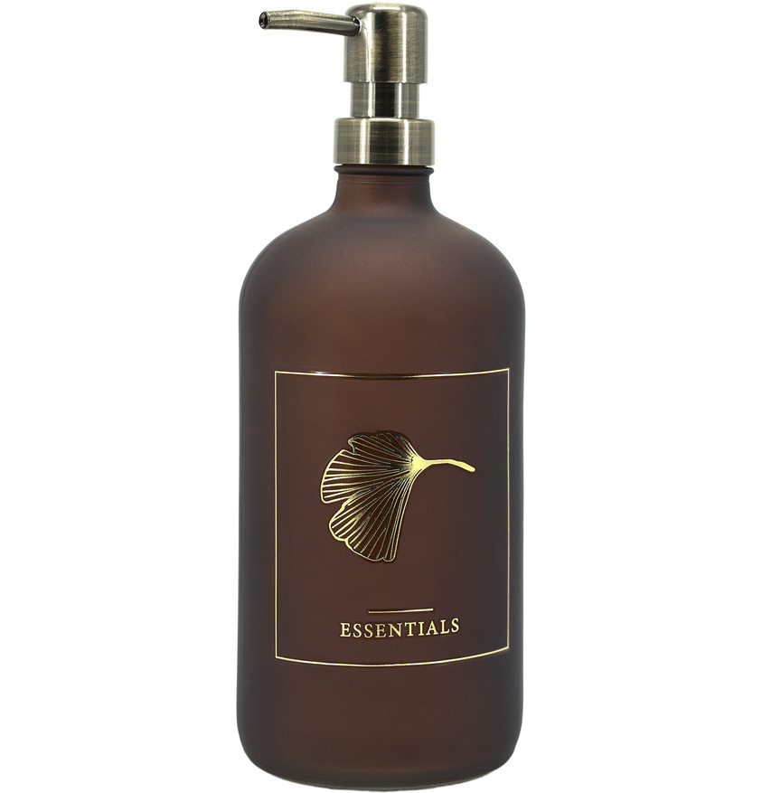 Glasflaska Pump Mocca 1000 ml Chic Antique för inredning
