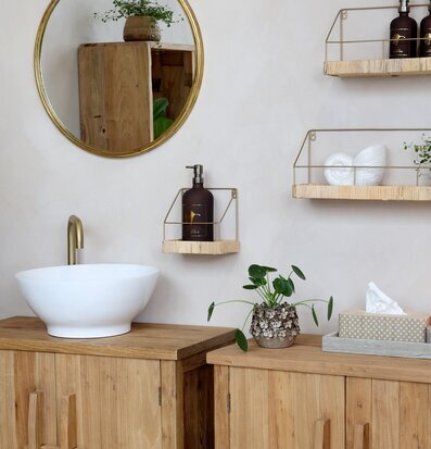 Glasflaska Pump Mocca 500 ml Chic Antique för inredning