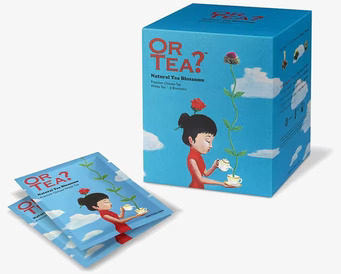 Bild av teförpackning med livfull design och färger