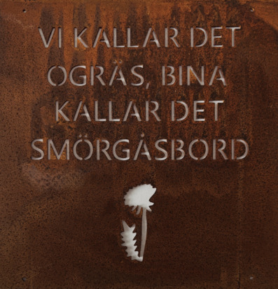 Skylt Smörgåsbord (armeringsnät) Rost Lind Decoration Utomhusskyltar Skyltar för utomhusbruk