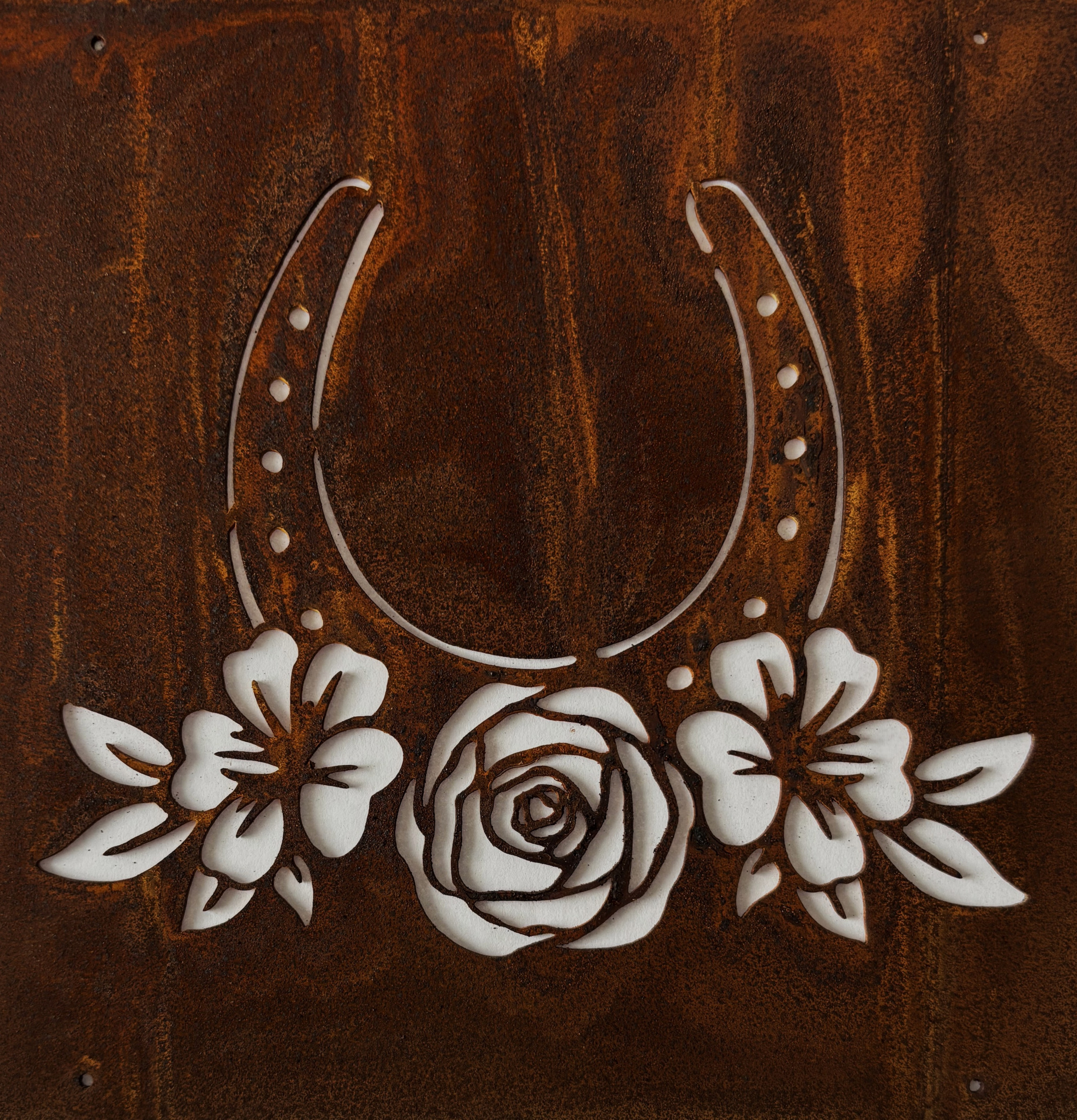 Skylt Hästsko (armeringsnät) Rost Lind Decoration Utomhusskyltar Skyltar för utomhusbruk