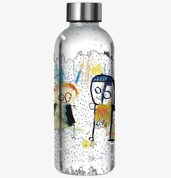 Bild av färgglad och kreativt designad vattenflaska