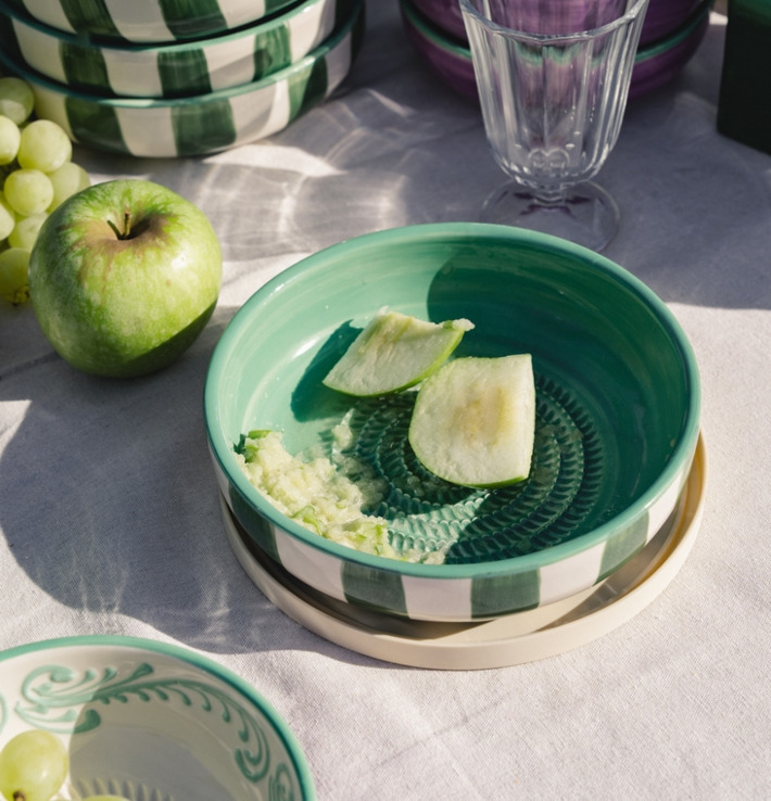 Keramisk Rivplatta/Skål Jade Inkl Träsked Tierra Cocida Rivjärn/Rivplatta rivplatta