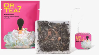 Bild av färgstark förpackning med te och illustration