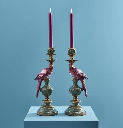 Ljusstake Papegoja Rosa Werner Voss Ljusstakar Adventsstakar Ljushållare Ljushyllor