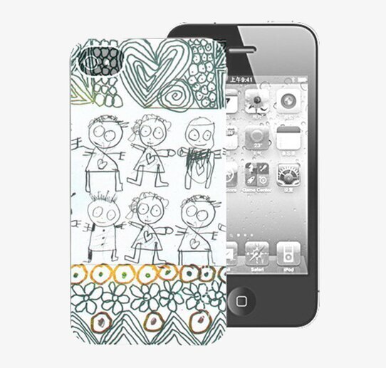 Bild av iPhoneskal med unika svartvita illustrationer