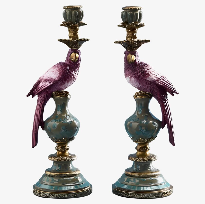 Ljusstake Papegoja Plommon Werner Voss Ljusstakar Adventsstakar Ljushållare Ljushyllor