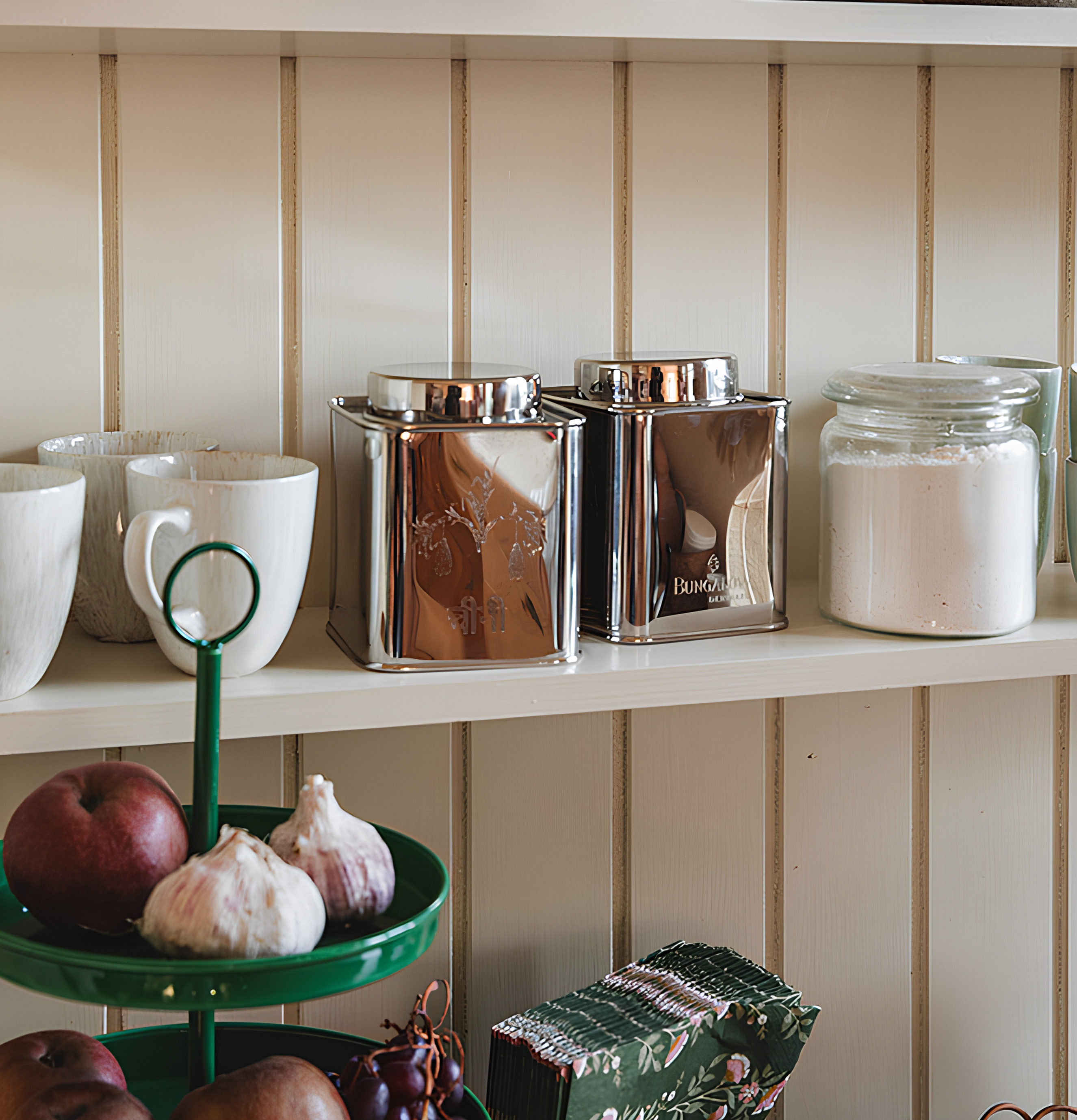 Plåtburk Socker Bungalow Plåtburkar Metallburkar