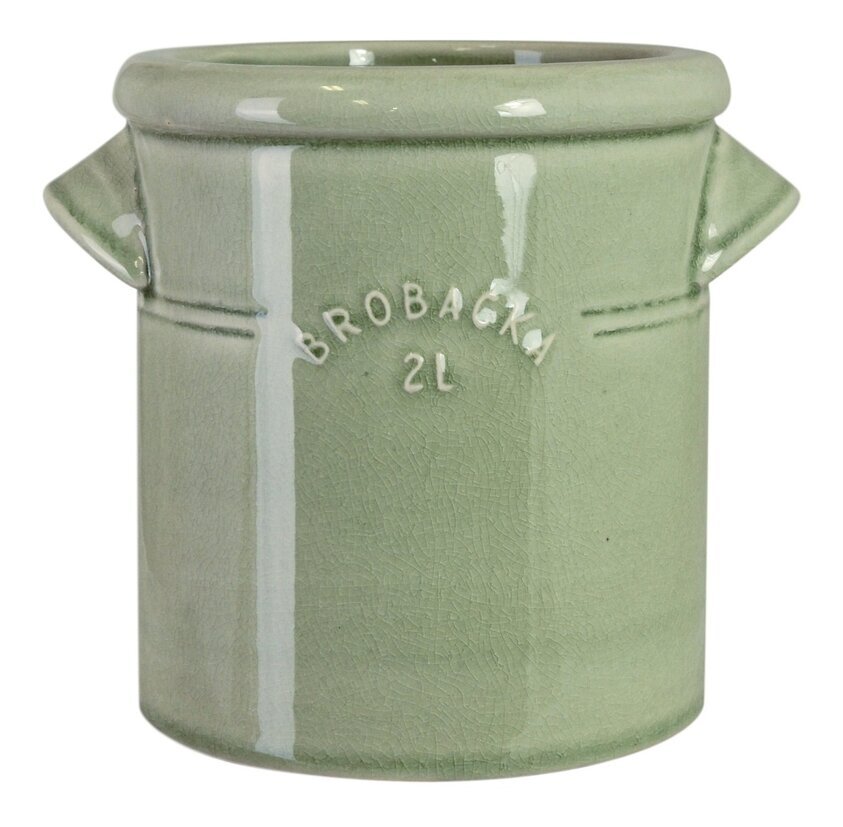 Krus Brobacka 2L Ljusgrön Rak Strömshaga Förvaring köksredskap Redskapskrus för kök Krukor Örtkrukor Glaskrukor