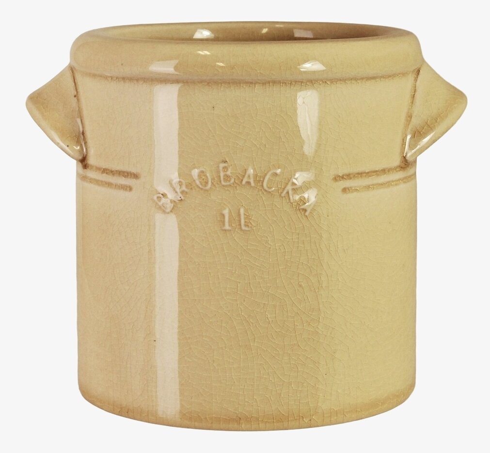 Krus Brobacka 1L Gul Rak Strömshaga Förvaring köksredskap Redskapskrus för kök Krukor Örtkrukor Glaskrukor