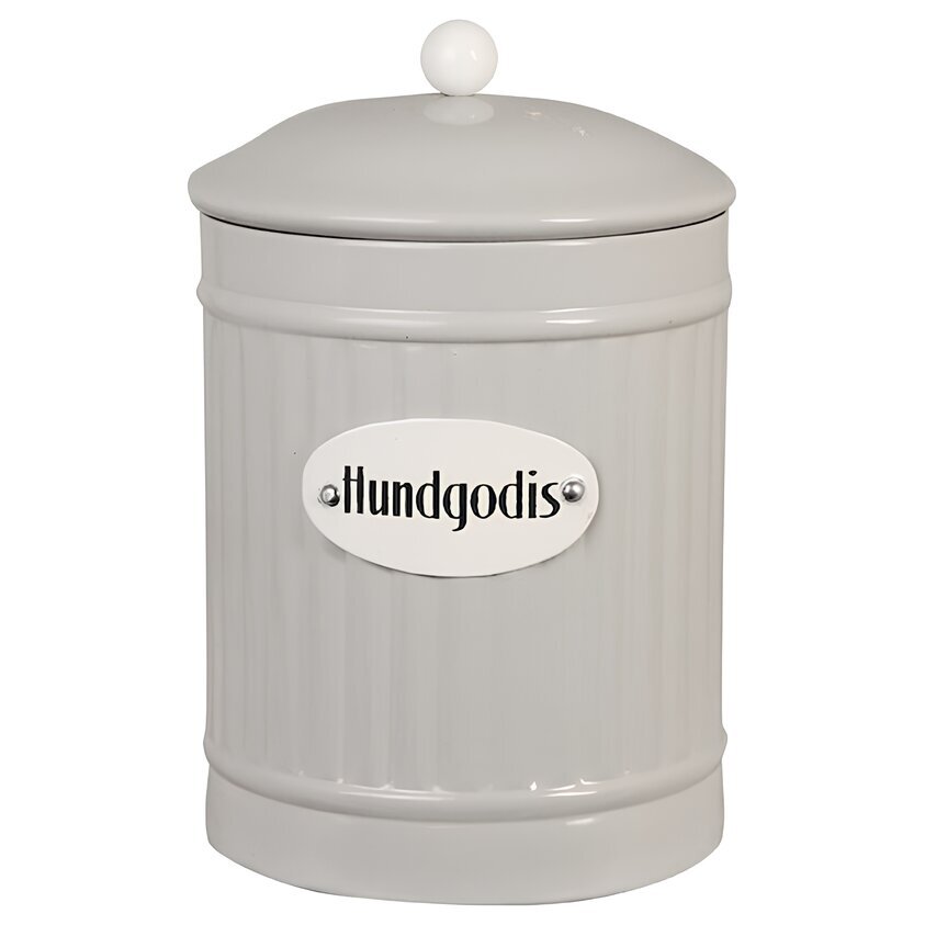 Plåtburk Hugo Hundgodis Beige Strömshaga Plåtburkar Metallburkar