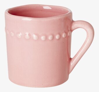 Bild av rosa keramikkopp för barn med lekfull design